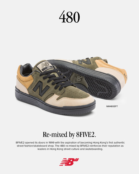 8FIVE2 X New Balance Numeric - 480 [NB480EFT] [OLIVE/BROWN]