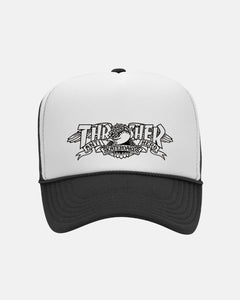 Thrasher x Anti-Hero - Mag Banner Trucker Hat [Black/White]