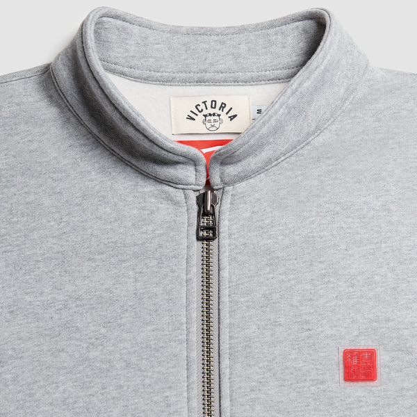 Victoria - Mockneck Zip Up Hoodie [GREY]