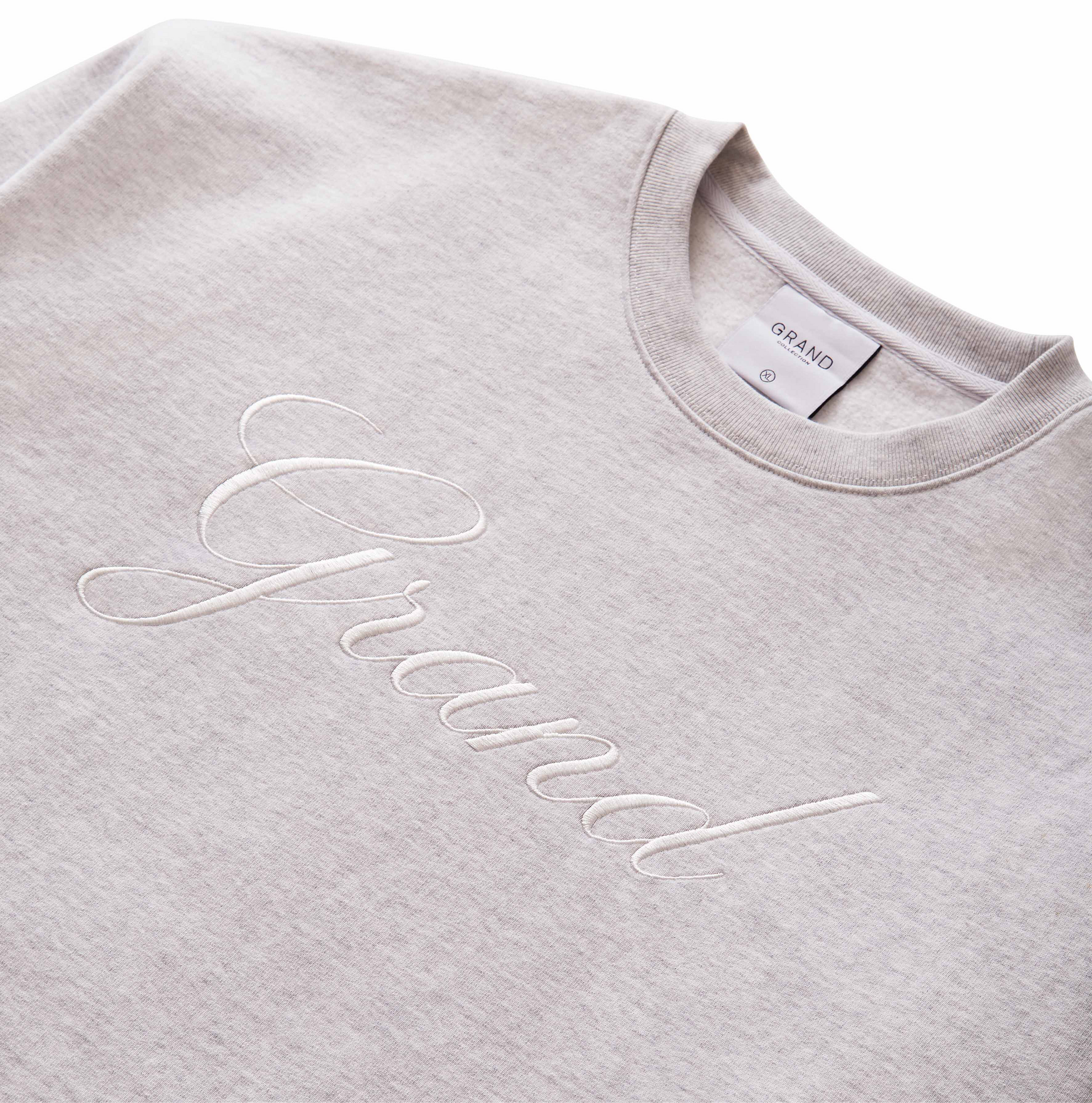 Grand - Embroidered Crewneck [Grey]
