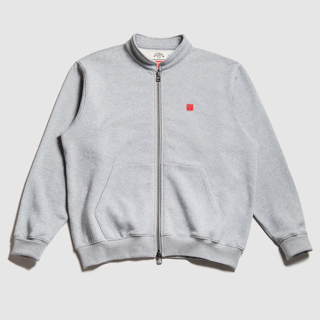 Victoria - Mockneck Zip Up Hoodie [GREY]