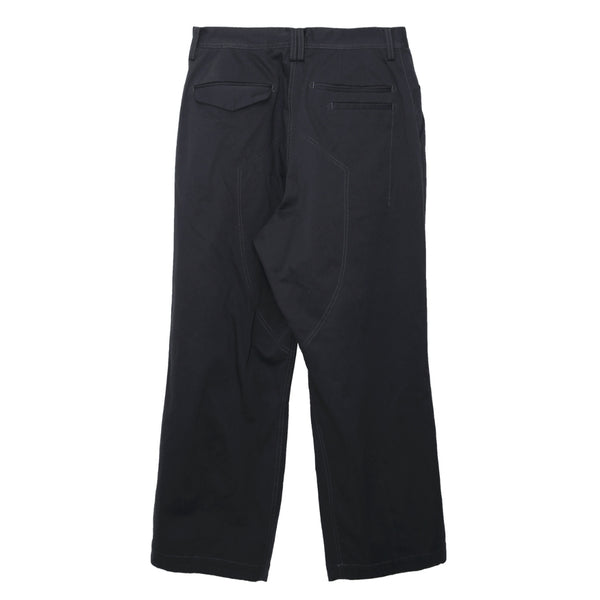 Muraspo - Wide Knee-Tuck Tapered Pants [Black]