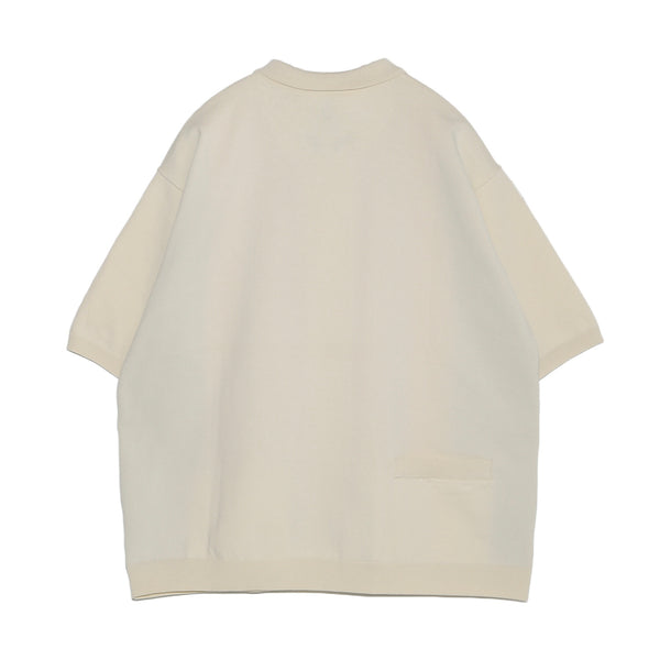 Muraspo - Tech Knit Striped Zip Cardigan [Cream]