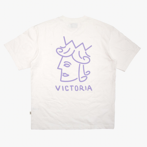 Victoria - Queenhead S/S Tee [WHITE/LAVENDER]