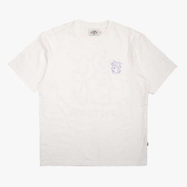 Victoria - Queenhead S/S Tee [WHITE/LAVENDER]