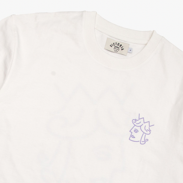 Victoria - Queenhead S/S Tee [WHITE/LAVENDER]