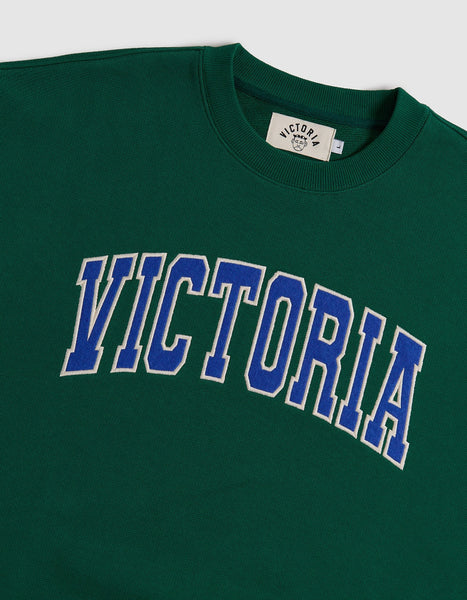 VICTORIA - Varsity Crewneck Sweater [GREEN]