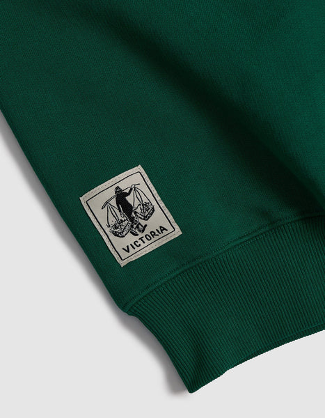 VICTORIA - Varsity Crewneck Sweater [GREEN]