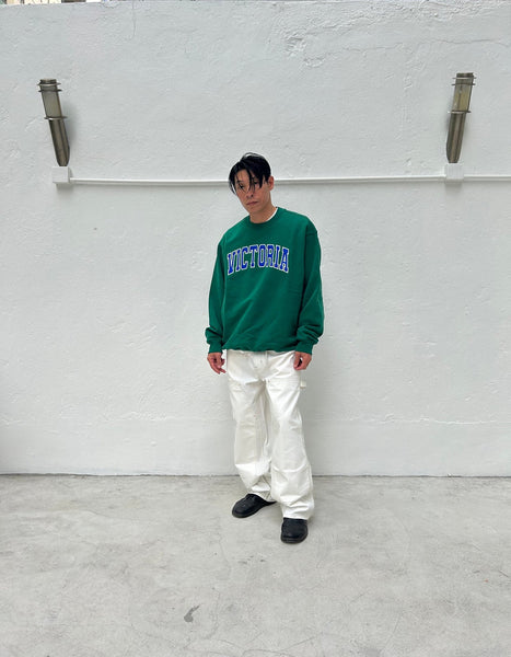 VICTORIA - Varsity Crewneck Sweater [GREEN]