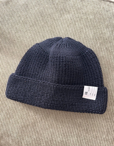 VICTORIA - Label Watch Cap Beanie [BLACK]