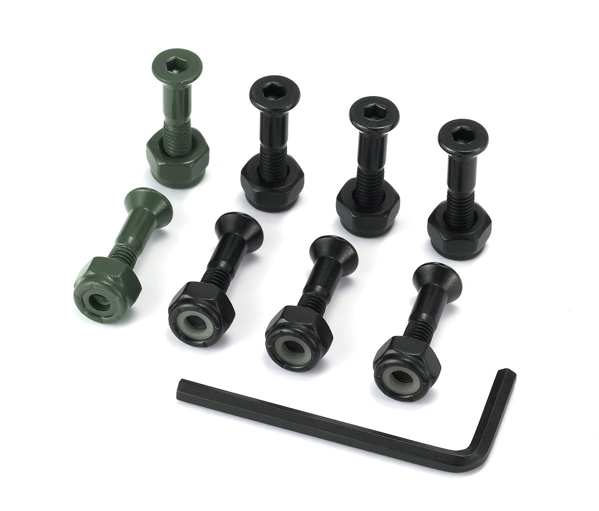 8FIVE2 8F2 Bolts 7/8" Allen key (6 x black, 2 x olive)