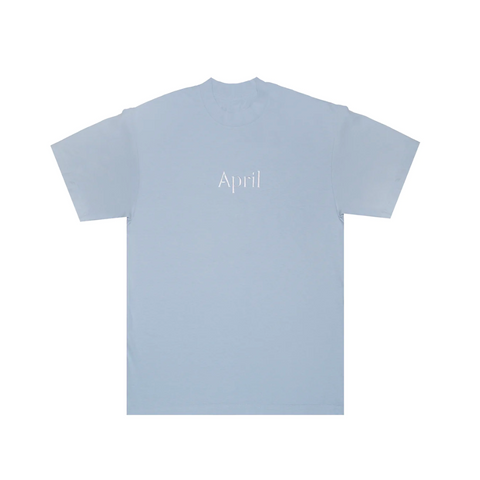 April - Embroided OG Logo S/S Tee LIGHT BLUE