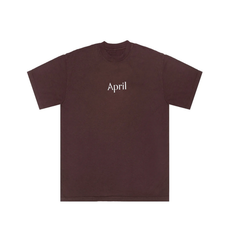 April - Embroided OG Logo S/S Tee CHOCOLATE