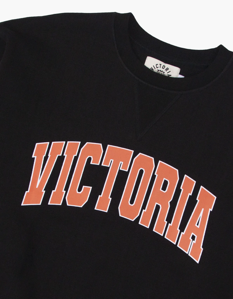 VICTORIA - Varsity Crewneck Sweater BLACK